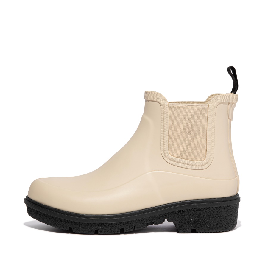 Fitflop Contrast-Sole Chelsea Rain Boots Cream Mix