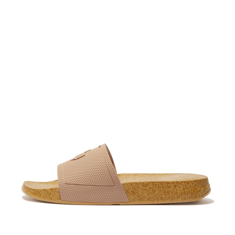 Fitflop Cork-Print Slides Beige