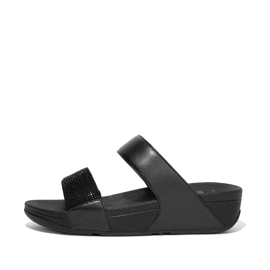 Fitflop Crystal Slides All Black