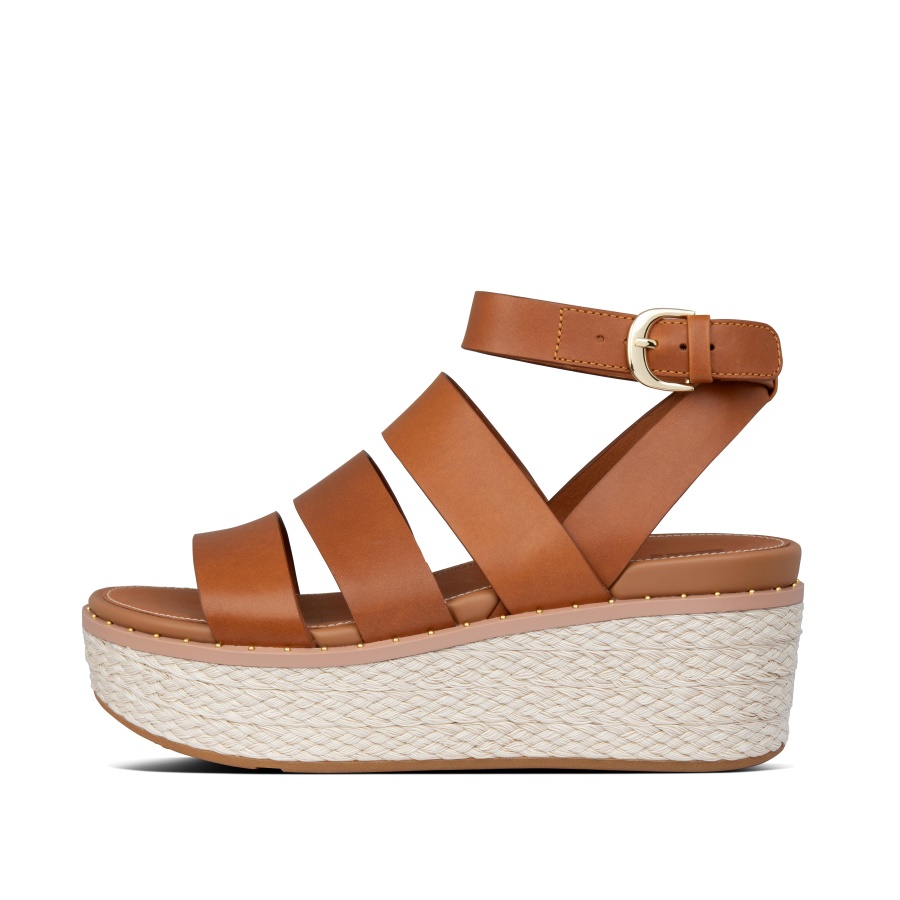 Fitflop Espadrille Wedge Sandals Light Tan