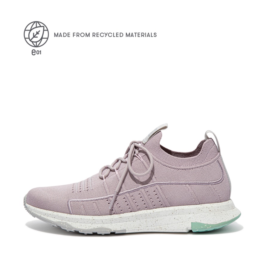 Fitflop Knit Sports Trainers Soft Lilac Mix
