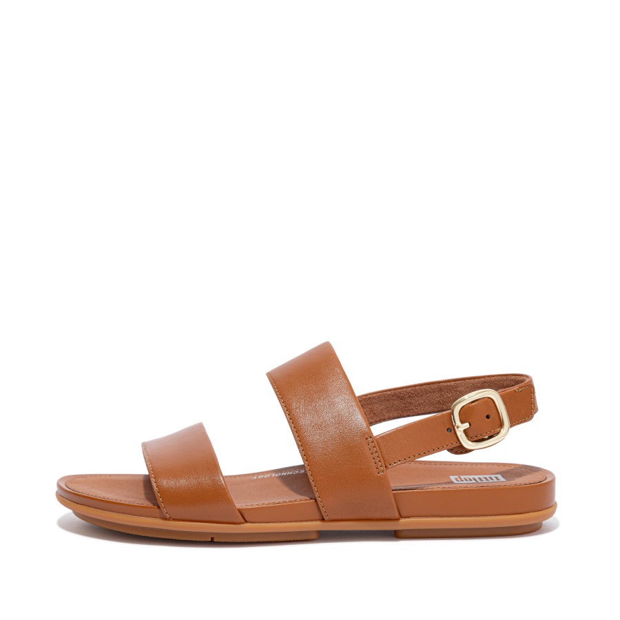 Fitflop Leather Back-Strap Sandals Light Tan