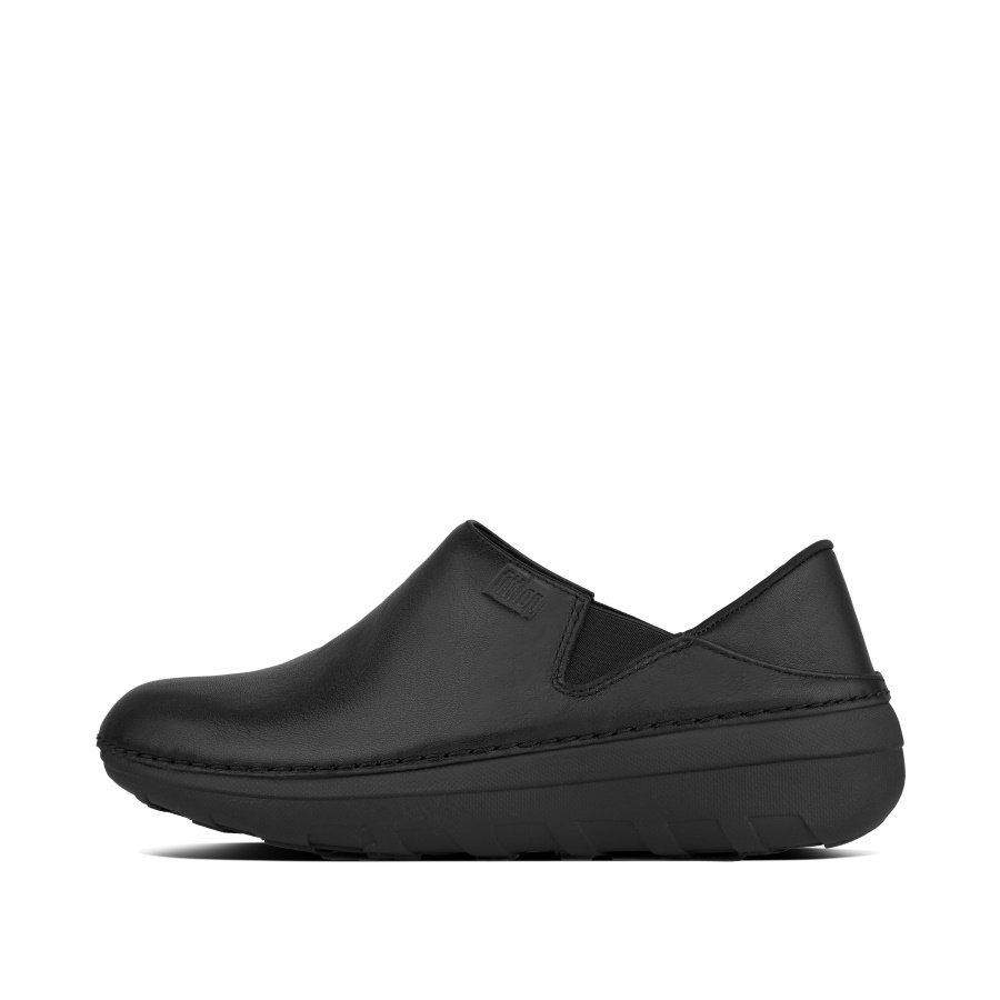 Fitflop Leather Loafers All Black