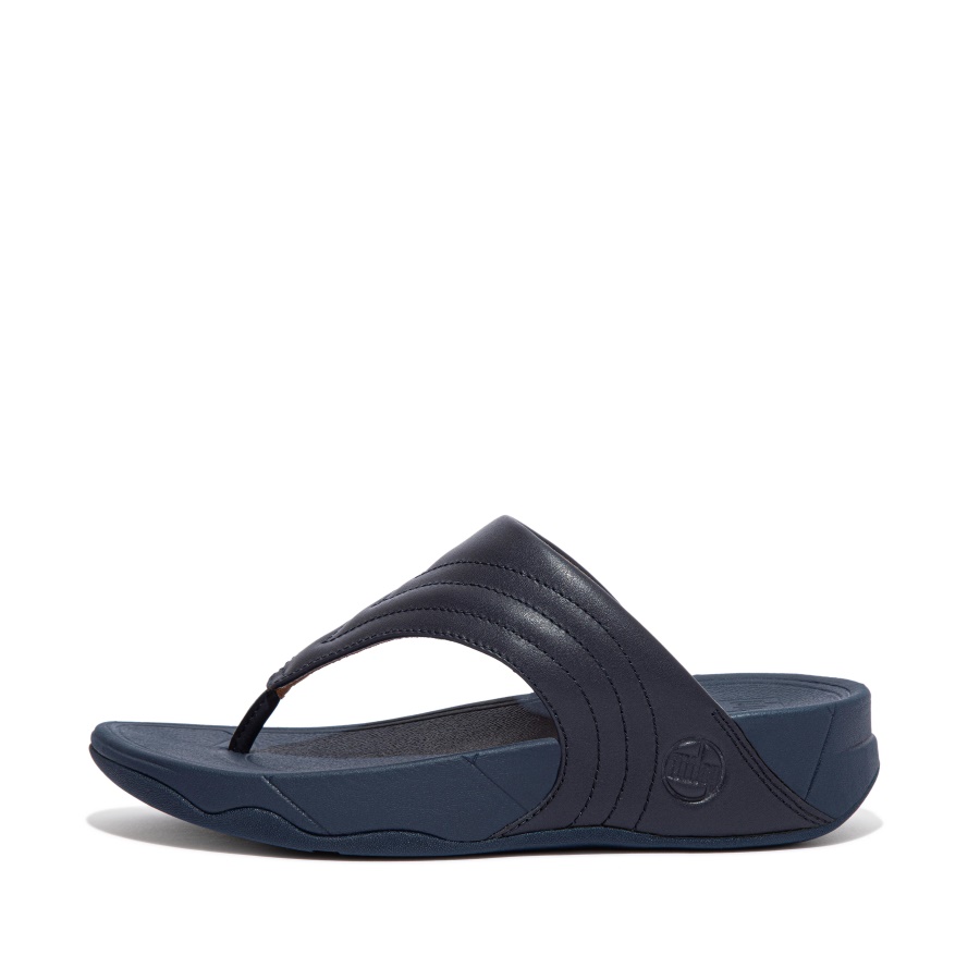 Fitflop Leather Toe-Post Sandals Midnight Navy