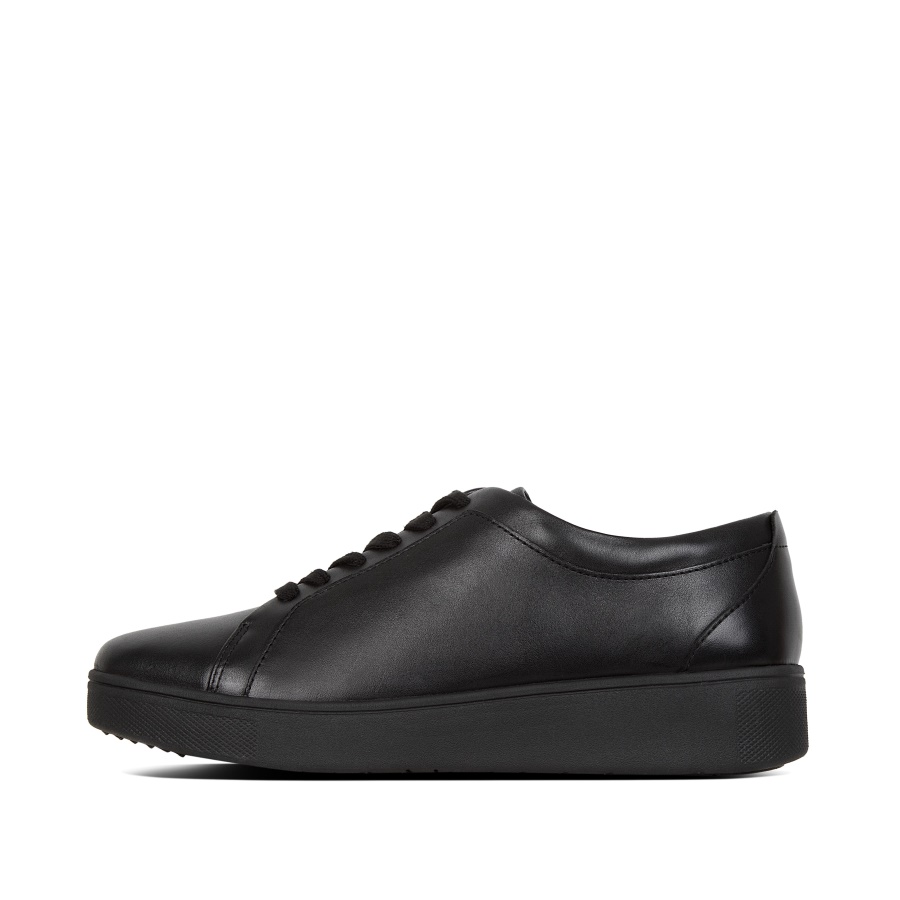 Fitflop Leather Trainers All Black