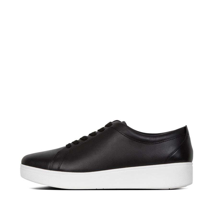 Fitflop Leather Trainers Black