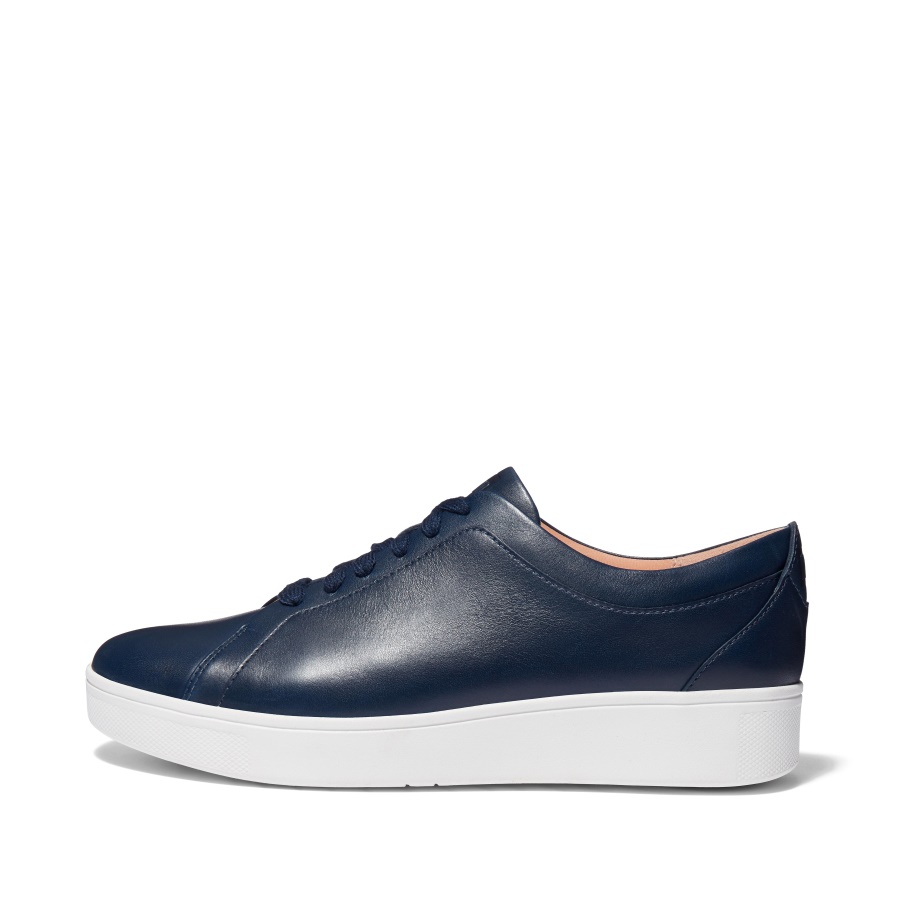 Fitflop Leather Trainers Midnight Navy