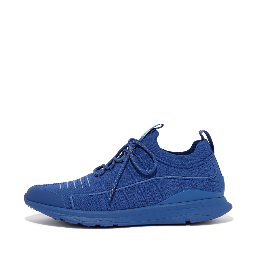 Fitflop Mens Knit Sports Trainers True Blue