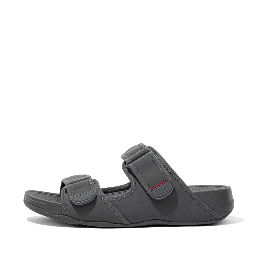 Fitflop Mens Water-Resistant Slides Pewter Grey