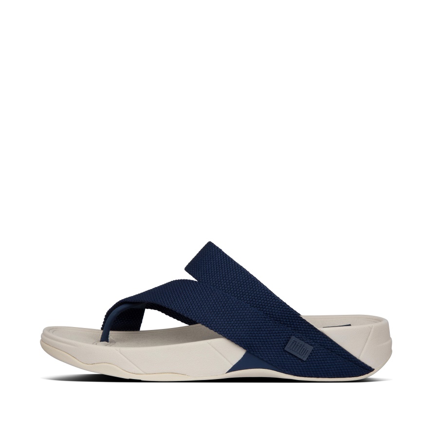 Fitflop Mens Weave Toe-Post Sandals Midnight Navy