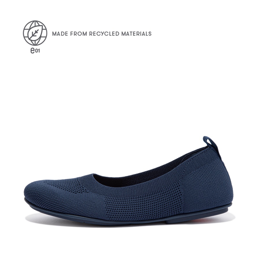 Fitflop Multi-Knit Ballet Pumps Midnight Navy