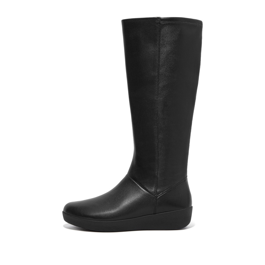 Fitflop Stretch Knee-High Boots All Black