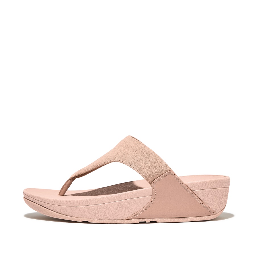 Fitflop Suede Toe-Post Sandals Beige