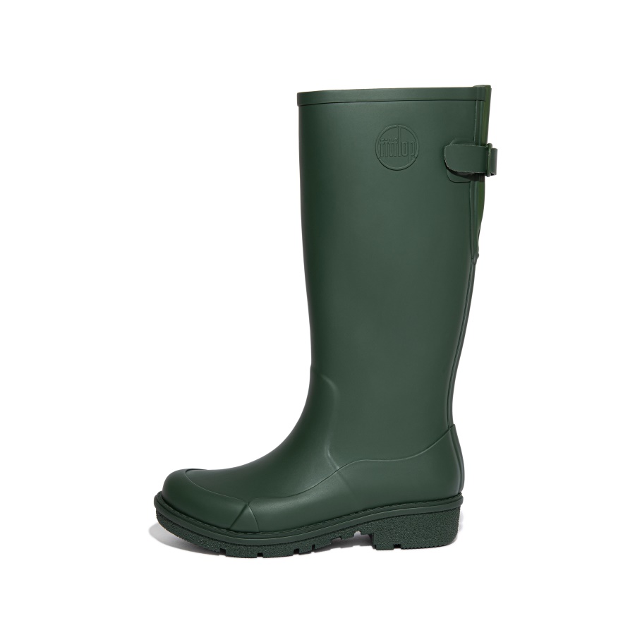 Fitflop Tall Wellington Boots Deep Green