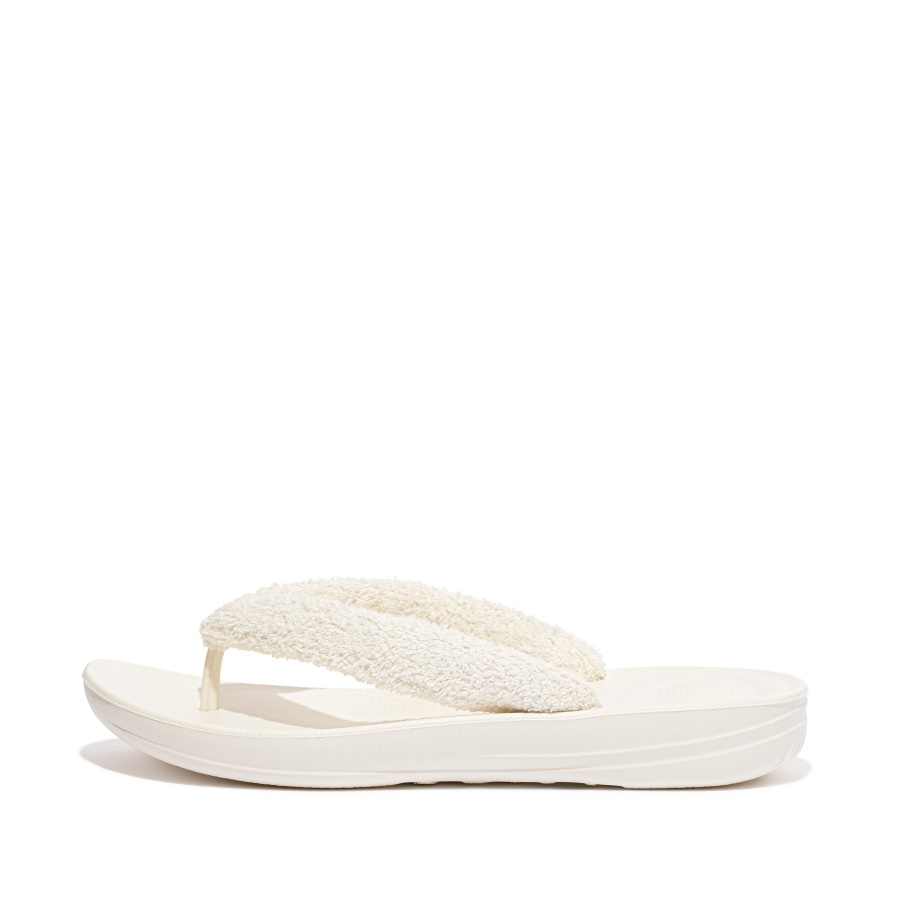 Fitflop Towelling Flip-Flops Cream
