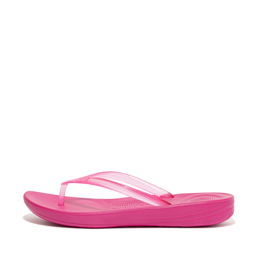 Fitflop Transparent Flip-Flops Fuchsia Rose