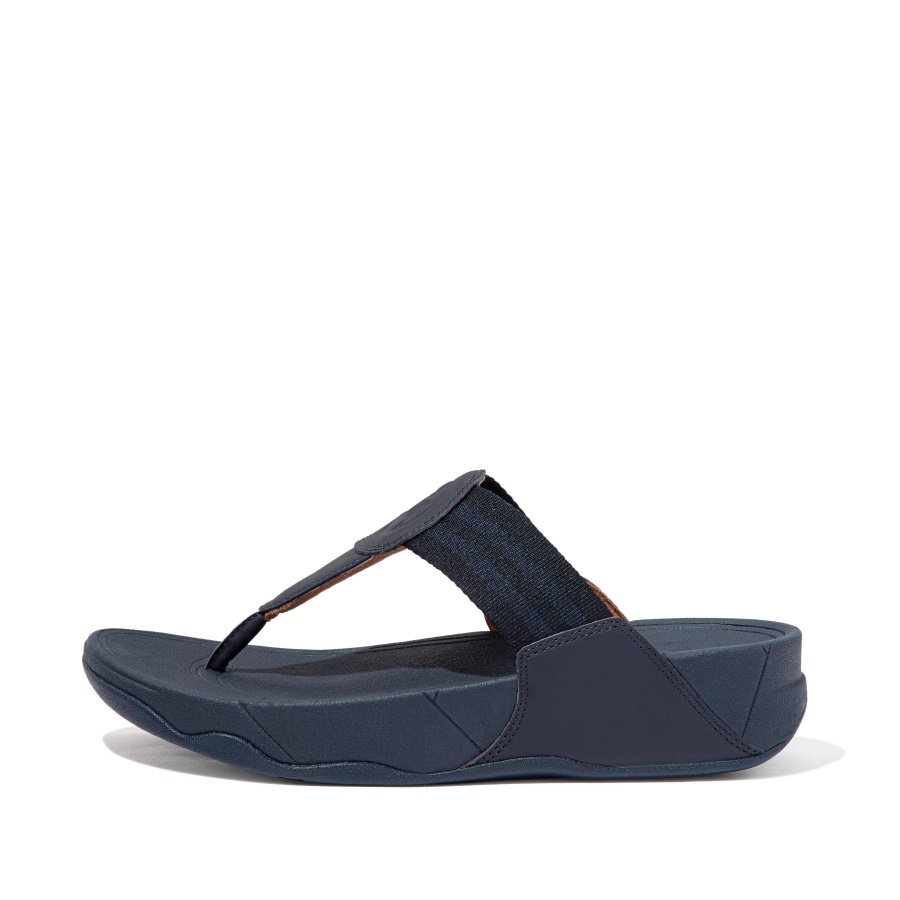 Fitflop Webbing Toe-Post Sandals Midnight Navy